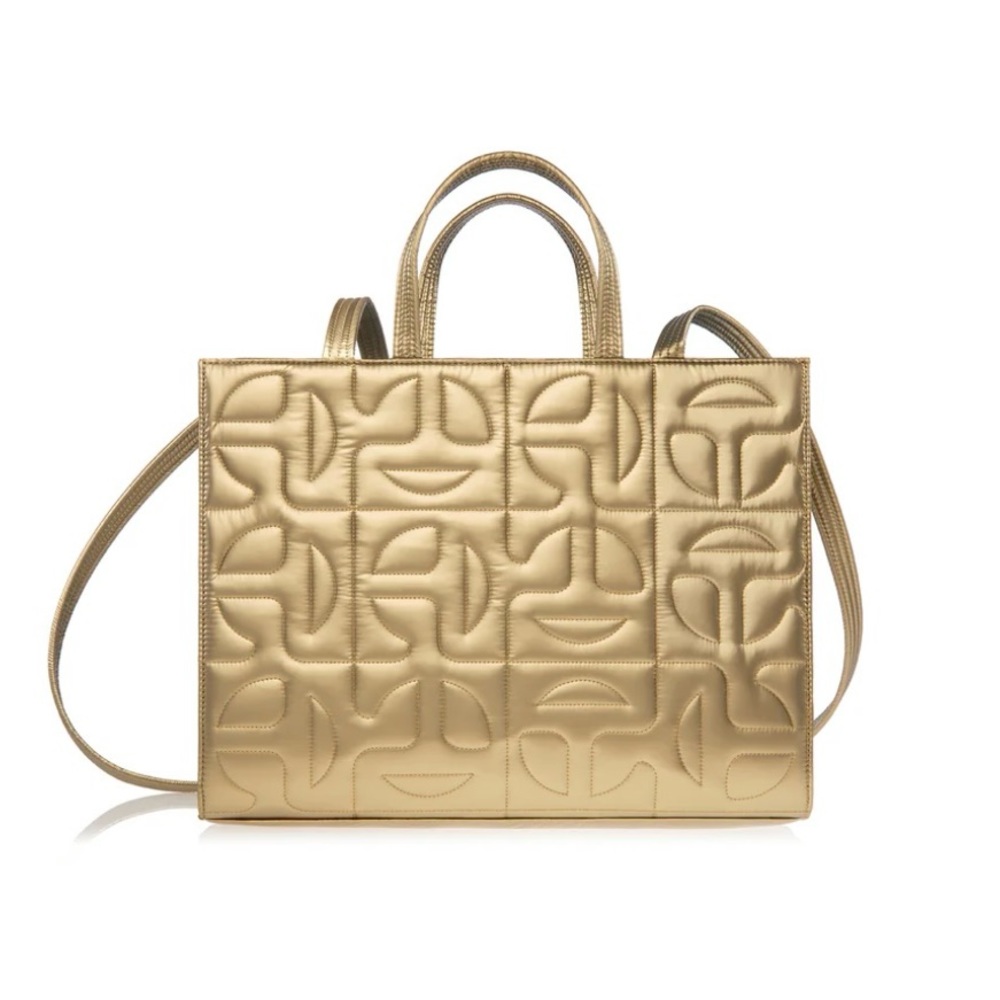 Telfar x Moose Knuckles edition medium shopper (Quilted Gold)
